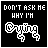 Pixel art icon with black background, white text "DON'T ASK ME WHY I'M Crying" and crying face emoji animation.