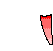 Pixelated red and pink fragments of a character's body parts arranged in on gray background, including limbs, torso sections, and weapon pieces