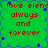 Green background with red text reading "i love elenci always and forever" repeated in four quadrants, blue star-like shapes scattered across the image.