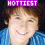 repeated images showing a person in blue striped clothing with the text 'HOTTIEST' above each, displayed on a dark background