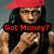 A person with long dark hair and a red cap holds a microphone, with text reading 'Got Money?' in red on black in the top-left frame.