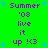 Green background with purple text and blue star shapes, displaying repeated phrases in a
