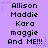 Pixelated text on a purple background with star decorations, repeating names and 'And ME!!!' in a