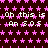 Pixelated text repeats 'Oh this is An 5.0.5' over a dark background with pink star patterns, with a gray rectangle in the bottom-right corner.