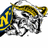 Pixelated icon shows a stylized figure with blue and yellow elements, featuring a blue section with yellow text-like shapes and a yellow curved shape above a gray and black figure.