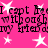 Pink background with white stars and repeated black text reading "I kept in touch with my friends" in a pixelated font.