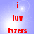 Red text on a light blue background with a bright white glow, arranged in a pattern with animated light effects