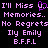 Pixelated text in light purple on black background with a purple heart symbol replacing 'U' in 'Miss U'.