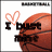Pixelated image of a basketball with a pink heart outline and text reading "I burst" on the left side and "so I can" on the right side.