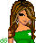 Animated contact sheet of a pixel art character with green outfit and Irish-themed text repeating across frames, showing partial body parts and text variations.