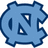 Three blue interlocking 'NC' monograms with dark blue outlines on white background, one partially obscured by gray rectangle.