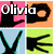 12 pixelated icons with names and hand gestures on colored backgrounds, including 'Olivia', 'Liz', 'Ashley', 'Kenz', 'Katie' text overlays