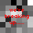 Red pixelated text 'we're breaking up......' appears on a grayscale checkerboard background with varying black, white, and gray squares.