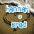 Beach scene with heart drawn in sand, wave at top; text 'hannah' and 'brad' appears then disappears.