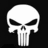 Pixelated white skull icon on black background with text "Pure American Metal" overlaid in pixel font.