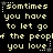 Pixelated text repeats across a black background with animated stars and dots, displaying 'sontimes you have to let go of the people you love' in light yellow.
