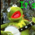 Animated contact sheet of Kermit the Frog from The Muppets with green text overlay across frames showing sequential phrases.