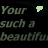 Animated text sequence with repeated phrases and partial words on a black background, featuring pixelated greenish-gray lettering.