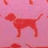 Red dog silhouette on pink background with 'LOVE PINK<3' text, animated tail movement.