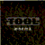 A 2x2 contact sheet of four animated frames from a Tool band icon showing text and visual effects across the sequence.