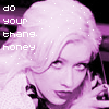 A four- shows a person with light hair holding a phone, with text reading "do your thang honey" in the top-left and bottom-left