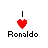 Animated contact sheet showing a stick figure interacting with the Brazilian flag across multiple frames, accompanied by "I ❤️ Ronaldo" text on the left side.