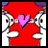 Two cartoon figures with white faces and gray limbs hold a pink heart between them against a red background, then release it as the heart vanishes.