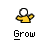 A yellow-shirted figure with white head and outstretched arms appears in six variations, each labeled 'Grow' below.