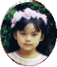 circular portraits showing children and young people with varying hairstyles and clothing, some wearing pink floral headbands