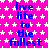 A static image with a bright pink background covered in white stars, displaying repeated blue text that reads "live life to the fullest" in a pixelated font.