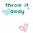 Pixelated text phrases and heart symbols on a white background with partial gray overlay.