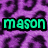 Two side-by-side pixelated images display the word 'mason' in blocky text over contrasting backgrounds.
