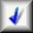Blue checkmark icon with white plus sign on silver background, animated to alternate between plus sign presence and absence.
