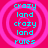 Cyan text on pink background with concentric circles, displaying 'crazy land crazy land rules' in four identical quadrants.