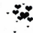 Animated icon shows black hearts floating on white background, then cuts to person with dark hair in green shirt and red heart symbol.