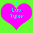 Two identical pink hearts on green background with cyan text "I Luv Tyler" inside each heart.