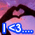 A composite image of four distinct pixelated sections: a heart-shaped hand gesture, pink text, 'LOL' text, and 'rocks!!' text.