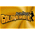 A contact sheet of two animated frames from an AIM buddy icon featuring a pixelated 'Goldmember' logo and a green text watermark on dark background.