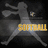 A pixelated image split into two sections: a gray silhouette of a softball player on the left and yellow text on the right.