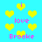 Pixelated cyan background with yellow heart shapes and pink text reading 'i love Brooke' in multiple positions.