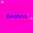 Bright pink background with blue text 'Deanna' repeated in a , white stars scattered throughout
