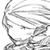 A low-resolution grayscale pixelated image of an abstract, incomplete character outline with no visible facial features or distinct body parts.