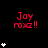 Red text 'Jay roxz!!' on black background with white star icons in a pattern