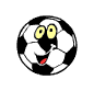A soccer ball with a cartoon face displays multiple expressions and eye positions