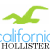 Static pixelated icon featuring a green running stick figure above blue and gray text reading "californic" and "HOLLISTER" on white background.