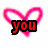 A pink heart outline with red text reading 'you' on the left, 'said' on the top right, and 'forever' at bottom left.