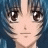 A 48x48 pixel buddy icon featuring a close-up of an anime-style character with blue hair and brown eyes on the left, paired with text reading "Anime IM" and "COM" on a black background to the right.