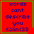 Red background with blue text reading 'words cant describe you Colin<33' in four , each bordered by green lines. One contains a small green heart symbol; another has a green plus sign