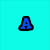 Six distinct colored display blue pixelated letters and text: cyan A, green B, pink B, red S, white 'Abbs :)' with smiley, and gray empty space