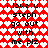 Red background with white heart pattern and black text repeating 'i love u steph go out with me plz' in a
